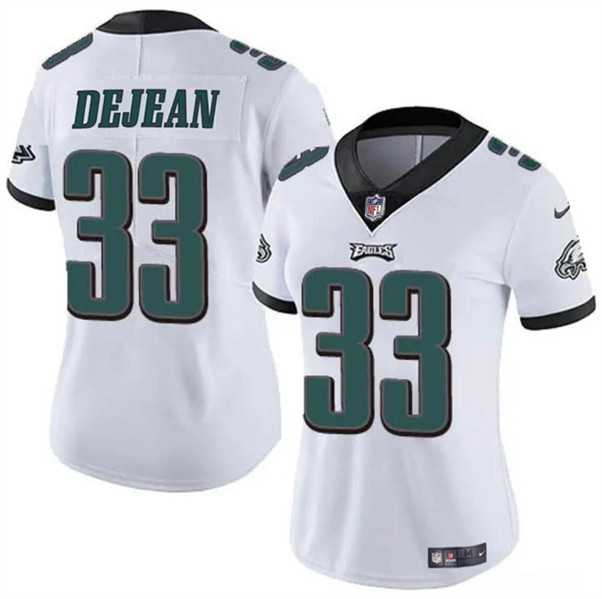 Womens Philadelphia Eagles #33 Cooper DeJean White 2024 Draft Vapor Untouchable Limited Stitched Jersey Dzhi